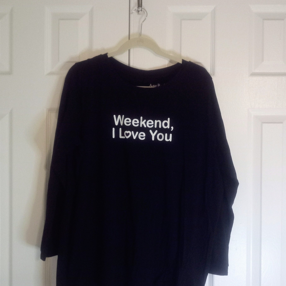 AnyBody Black Long Sleeve Top